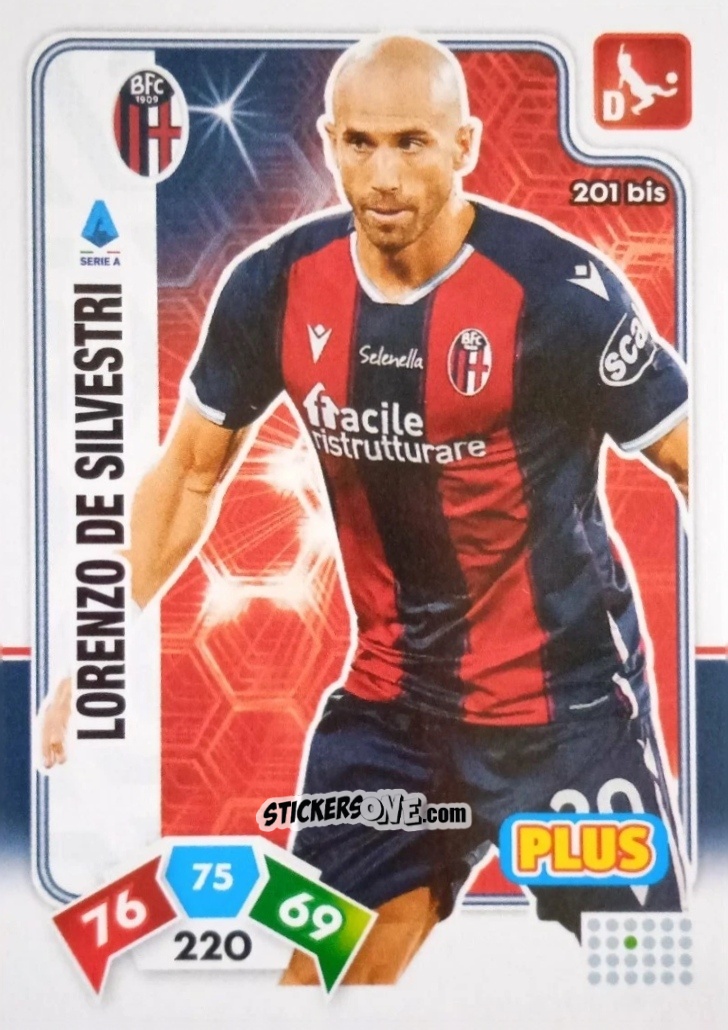 Sticker Lorenzo De Silvestri - Calciatori 2020-2021. Adrenalyn XL n. 203BIS - Panini