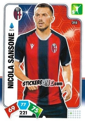 Sticker Nicola Sansone - Calciatori 2020-2021. Adrenalyn XL - Panini