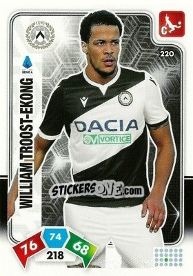 Sticker William Troost-Ekong - Calciatori 2020-2021. Adrenalyn XL n. 220 - Panini