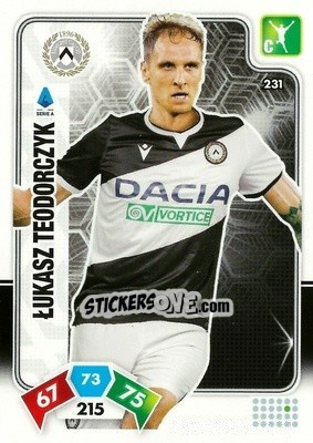 Sticker Lukasz Teodorczyk - Calciatori 2020-2021. Adrenalyn XL n. 231 - Panini