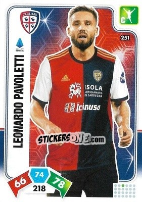 Cromo Leonardo Pavoletti - Calciatori 2020-2021. Adrenalyn XL - Panini