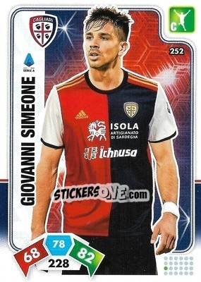 Cromo Giovanni Simeone - Calciatori 2020-2021. Adrenalyn XL - Panini