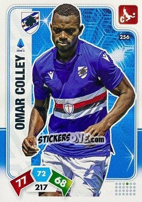 Sticker Omar Colley - Calciatori 2020-2021. Adrenalyn XL n. 256 - Panini