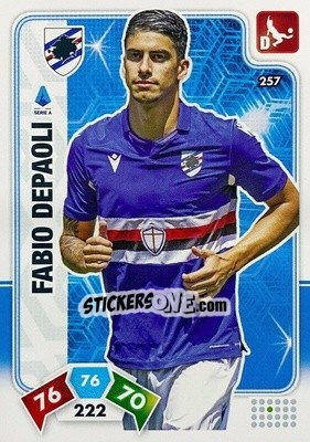 Sticker Fabio Depaoli - Calciatori 2020-2021. Adrenalyn XL n. 257 - Panini