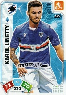 Sticker Karol Linetty - Calciatori 2020-2021. Adrenalyn XL n. 263 - Panini