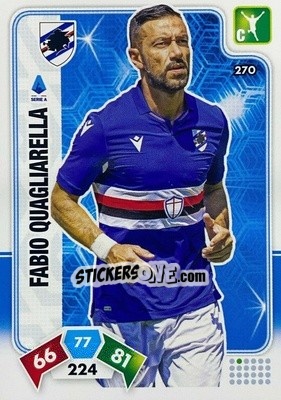 Sticker Fabio Quagliarella - Calciatori 2020-2021. Adrenalyn XL n. 270 - Panini