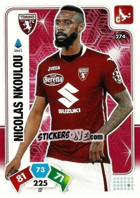 Figurina Nicolas Nkoulou - Calciatori 2020-2021. Adrenalyn XL - Panini