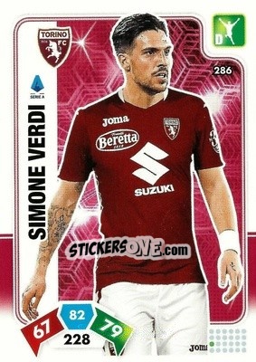 Figurina Simone Verdi - Calciatori 2020-2021. Adrenalyn XL - Panini