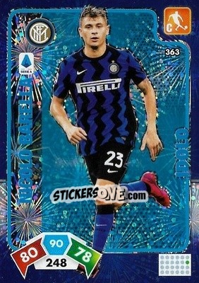 Sticker Nicolò Barella - Calciatori 2020-2021. Adrenalyn XL n. 363 - Panini