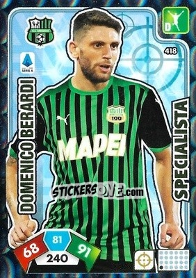 Sticker Domenico Berardi - Calciatori 2020-2021. Adrenalyn XL n. 418 - Panini