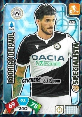 Sticker Rodrigo De Paul - Calciatori 2020-2021. Adrenalyn XL n. 420 - Panini