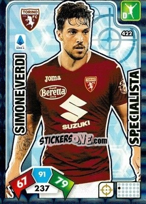 Figurina Simone Verdi - Calciatori 2020-2021. Adrenalyn XL - Panini