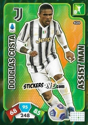 Sticker Douglas Costa - Calciatori 2020-2021. Adrenalyn XL n. 424 - Panini