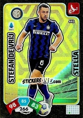 Sticker Stefan de Vrij - Calciatori 2020-2021. Adrenalyn XL n. 445 - Panini