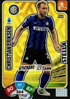 Sticker Christian Eriksen - Calciatori 2020-2021. Adrenalyn XL n. 446 - Panini