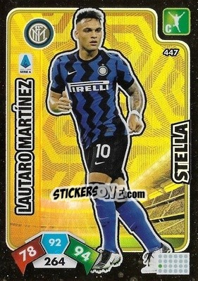 Sticker Lautaro Martínez - Calciatori 2020-2021. Adrenalyn XL n. 447 - Panini