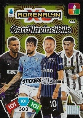 Sticker Card Invincibile - Calciatori 2020-2021. Adrenalyn XL n. 466 - Panini