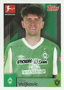 Sticker Milos Veljkovic - German Football Bundesliga 2020-2021 n. 94 - Topps
