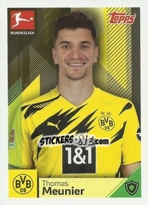 Sticker Thomas Meunier - German Football Bundesliga 2020-2021 - Topps