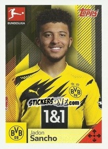 Sticker Jadon Sancho - German Football Bundesliga 2020-2021 - Topps