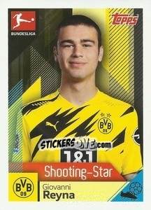 Sticker Giovanni Reyna - German Football Bundesliga 2020-2021 n. 121 - Topps