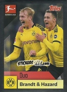 Sticker Julian Brandt / Thorgan Hazard - German Football Bundesliga 2020-2021 n. 126 - Topps