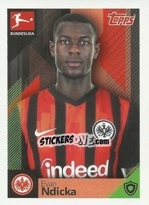 Sticker Evan Ndicka - German Football Bundesliga 2020-2021 - Topps