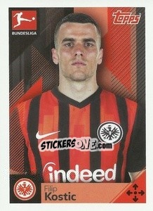 Sticker Filip Kostic - German Football Bundesliga 2020-2021 - Topps