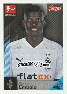 Sticker Breel Embolo - German Football Bundesliga 2020-2021 n. 281 - Topps