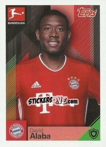 Sticker David Alaba - German Football Bundesliga 2020-2021 n. 294 - Topps