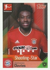 Sticker Alphonso Davies - German Football Bundesliga 2020-2021 n. 295 - Topps