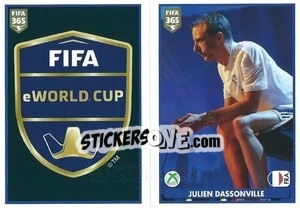 Sticker Logo Fifa Eworld Cup - Julien Dassonville - FIFA 365 2021 n. 16 - Panini