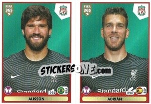 Sticker Alisson / Adrián - FIFA 365 2021 n. 28 - Panini