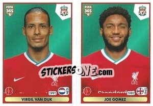 Sticker Virgil van Dijk / Joe Gomez - FIFA 365 2021 n. 29 - Panini