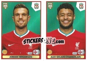 Sticker Jordan Henderson / Alex Oxlade-Chamberlain - FIFA 365 2021 n. 32 - Panini
