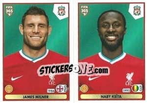 Sticker James Milner / Naby Keïta - FIFA 365 2021 - Panini