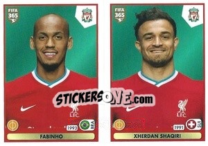 Sticker Fabinho / Xherdan Shaqiri - FIFA 365 2021 n. 37 - Panini