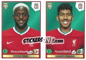 Figurina Divock Origi / Roberto Firmino - FIFA 365 2021 - Panini