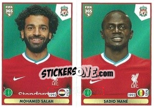 Sticker Mohamed Salah / Sadio Mané - FIFA 365 2021 n. 40 - Panini