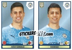 Sticker João Cancelo / Rodrigo - FIFA 365 2021 n. 47 - Panini