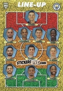 Sticker Manchester City - line-up - FIFA 365 2021 n. 50 - Panini