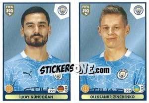 Sticker Ilkay Gündogan / Oleksandr Zinchenko - FIFA 365 2021 n. 51 - Panini