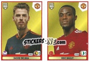 Cromo David de Gea / Eric Bailly - FIFA 365 2021 - Panini