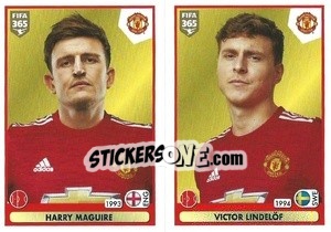 Sticker Harry Maguire / Victor Lindelöf - FIFA 365 2021 n. 59 - Panini