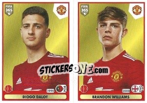 Sticker Diogo Dalot / Brandon Williams - FIFA 365 2021 n. 60 - Panini