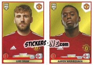 Sticker Luke Shaw / Aaron Wan-Bissaka - FIFA 365 2021 - Panini