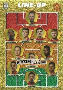 Sticker Manchester United - line-up - FIFA 365 2021 - Panini