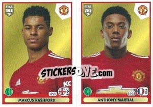 Sticker Marcus Rashford / Anthony Martial - FIFA 365 2021 n. 70 - Panini