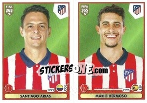 Sticker Santiago Arias / Mario Hermoso - FIFA 365 2021 - Panini
