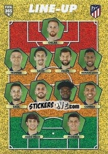 Sticker Atlético de Madrid - line-up - FIFA 365 2021 n. 98 - Panini